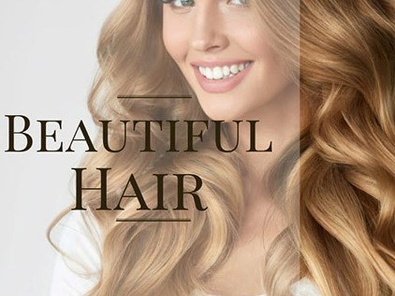 Styled long hair after a salon colour and cut treatment